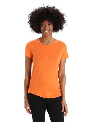 Dámské Tričko Icebreaker Merino Sphere II Krátké Sleeve Oranžové | CZ 1381DFMN